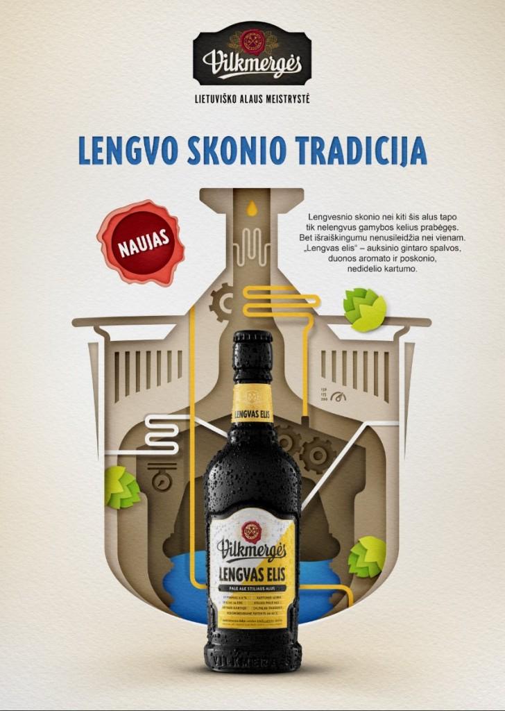 Prekės ženklas: Vilkmergės LIETUVIŠKO ALAUS MEISTRYSTĖ LENGVO SKONIO TRADICIJA NAUJAS Vilkmergės LENGVAS ELIS